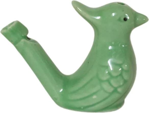 Handmade Bird Shape Ceramic Water Whistle Early Education Musical Toy Decorative Showpiece - 5.2 cm  (Ceramic, Blue, Green) 1 Piece